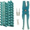 Pinces D'étiquettes D'oreille Pour Animaux De Bétail Pour L'installation D'étiquettes D'oreille De Bovins, Moutons, Porcs Avec 100 étiquettes 2 Pièces Clé à Broches (bleu) -Pro Outils Soldes Magasin 85355257 1