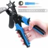 Perforatrice Cuir，Poinçon À Ceinture Professional,avec 2 Plaques De Perforation Supplémentaires Et 1 Règle Comprimé Pince Parfait Pour Ceintures, Travaux Manuels Etc (bleu) -Pro Outils Soldes Magasin 85564812 1