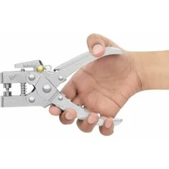 Pince à Oeillet Avec 100 Eillets - Pince Perforeuse De 16 Cm Pour Ceinture En Cuir - Œillets En Métal Doré De 7,2 Mm - Pour Tissus, Vêtements, Chaussures, Sacs Et Artisanat - -Pro Outils Soldes Magasin 85786837 3