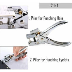 Pince à Oeillet Avec 100 Eillets - Pince Perforeuse De 16 Cm Pour Ceinture En Cuir - Œillets En Métal Doré De 7,2 Mm - Pour Tissus, Vêtements, Chaussures, Sacs Et Artisanat - -Pro Outils Soldes Magasin 85786837 4