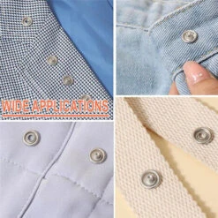 Sangle à Pression En Métal Pince à Pression épaissie Kit D'outils Ensemble De Boutons De Couture En Acier Inoxydable Pour Jeans Vêtements Bricolage Artisanat Fournitures De Couture à La Maison Accesso -Pro Outils Soldes Magasin 86534380 5
