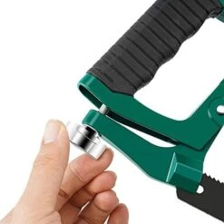 Scie à Métaux Multifonctionnelle Avec 6 Lames De Scie En Acier AIRAJ Scie à Métaux à Cadre Réglable Avec Lame Interchangeable Scie à Métaux Pour Couper Le Bois, L'acier, Les Tuyaux En PVC Et La Viande -Pro Outils Soldes Magasin 86720199 4