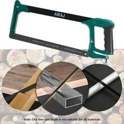 Scie à Métaux Multifonctionnelle Avec 6 Lames De Scie En Acier AIRAJ Scie à Métaux à Cadre Réglable Avec Lame Interchangeable Scie à Métaux Pour Couper Le Bois, L'acier, Les Tuyaux En PVC Et La Viande -Pro Outils Soldes Magasin 86720199 5