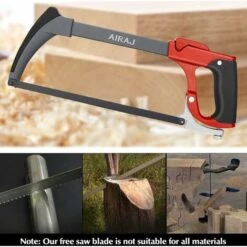 Monture De Scie à Métaux Multifonctions De 300 Mm, Remplacement De La Lame De Scie En Un Clic, 6 Lames Interchangeables, 2 Angles De Coupe, Scies à Archet à Vis Réglables 9 Monture De Scie à Métaux Multifonctions De 300 Mm, Remplacement De La Lame De Scie En Un Clic, 6 Lames Interchangeables, 2 Angles De Coupe, Scies à Archet à Vis Réglables -Pro Outils Soldes Magasin 86971402 4