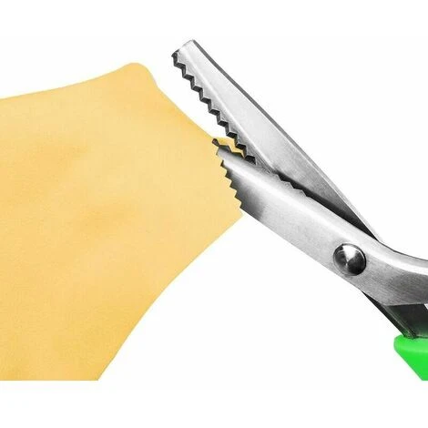 Ciseaux à Denteler Ciseaux Cranteurs De Couture Pour Tissu Qualité Professionnelle 24cm- Verts 4 Ciseaux à Denteler Ciseaux Cranteurs De Couture Pour Tissu Qualité Professionnelle 24cm- Verts - Image 2