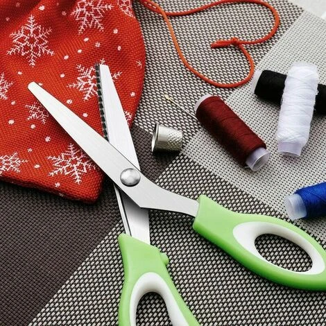 Ciseaux à Denteler Ciseaux Cranteurs De Couture Pour Tissu Qualité Professionnelle 24cm- Verts 5 Ciseaux à Denteler Ciseaux Cranteurs De Couture Pour Tissu Qualité Professionnelle 24cm- Verts - Image 3