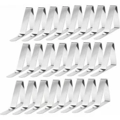 Lot De 24 Pinces &agrave Nappe En INOX Pinces &Agrave Nappe De Table Ressort