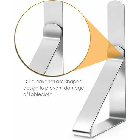 Lot De 24 Pinces à Nappe En INOX Pinces À Nappe De Table Ressort 6 Lot De 24 Pinces à Nappe En INOX Pinces À Nappe De Table Ressort - Image 4