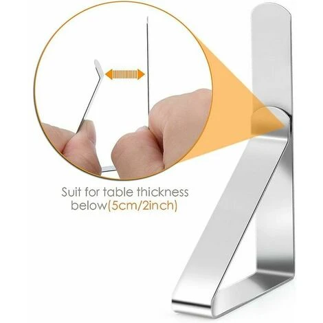 Lot De 24 Pinces à Nappe En INOX Pinces À Nappe De Table Ressort 7 Lot De 24 Pinces à Nappe En INOX Pinces À Nappe De Table Ressort - Image 5