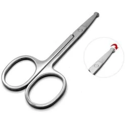 Ciseaux Pour Cheveux Faciaux, Ciseaux Nez En Acier Inoxydable Beard Moustache Moustache Taille De Sourcils Pour Hommes Femmes