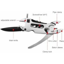 Outil Multifonctionnel De Poche De Pince Multiprise De Tournevis Réglable De Clé En Plein Air De Camping -Pro Outils Soldes Magasin 89775429 4