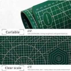 Orchidée-Tapis De Coupe, Tapis De Decoupe A3, Tapis De Coupe Pour Couture, Tapis De Découpe Auto-Cicatrisant, Planche De Découpe Couture, Plaque Découpe Couture, Tapis Decoupe Couture, Vert, 45x30cm -Pro Outils Soldes Magasin 90139973 4