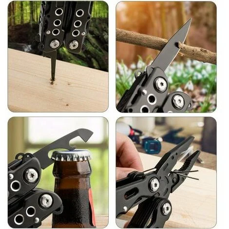 Lune-Pince Multifonctions,Gadget Insolite Utile,Outil Multifonctions 12 En 1 Acier Inoxydable Pliant Multitool Avec Décapsuleur,Tournevis Pour L'extérieur Survie,Camping,Réparation Vélo 7 Lune-Pince Multifonctions,Gadget Insolite Utile,Outil Multifonctions 12 En 1 Acier Inoxydable Pliant Multitool Avec Décapsuleur,Tournevis Pour L'extérieur Survie,Camping,Réparation Vélo - Image 5