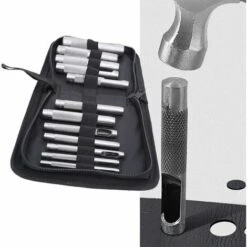 12 Pièces En Acier Au Carbone Cuir Perforateur Ceinture Perforateur Outils à Main U Poinçon Outil Matériel 3-19mm Pour Usage Industriel -Pro Outils Soldes Magasin 91017336 3