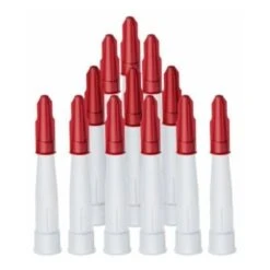 24 Pièces Ensemble De Bouchons De Buses De Calfeutrage, Comprend 12 Paquets De Buses De Calfeutrage Blanches Et 12 Paquets De Capsules De Calfeutrage Rouges Bouchons De Buse, Plastique