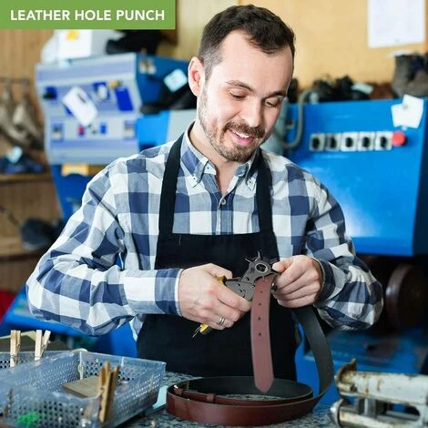 Pince Perforatrice En Cuir, Perce Ceinture, Troueuse Ceinture, 2mm - 4,5mm Pour Les Chaussures, Les Cartes, L'artisanat, La Toile, Les Sacs, Les Plastiques Souples - Ensemble D'outils Complet 7 Pince Perforatrice En Cuir, Perce Ceinture, Troueuse Ceinture, 2mm - 4,5mm Pour Les Chaussures, Les Cartes, L'artisanat, La Toile, Les Sacs, Les Plastiques Souples - Ensemble D'outils Complet - Image 5