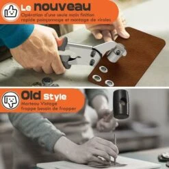 Pince Perforatrice à œillets Professionnelle Kit NEU MASTER, Pince Perforeuse à œillets Kit 3/8 Inch Avec 500pcs Oeillets (Or Et Argent) 10 Pince Perforatrice à œillets Professionnelle Kit NEU MASTER, Pince Perforeuse à œillets Kit 3/8 Inch Avec 500pcs Oeillets (Or Et Argent) -Pro Outils Soldes Magasin 91520559 4