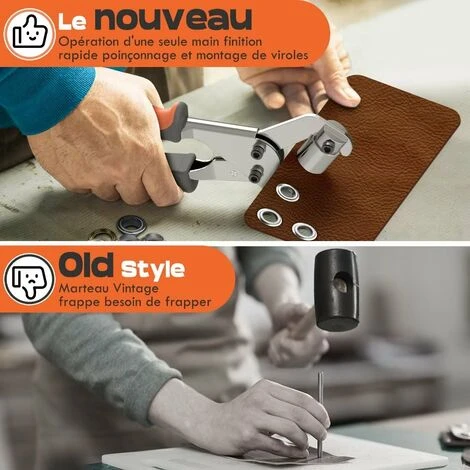 Pince Perforatrice à œillets Professionnelle Kit NEU MASTER, Pince Perforeuse à œillets Kit 3/8 Inch Avec 500pcs Oeillets (Or Et Argent) 6 Pince Perforatrice à œillets Professionnelle Kit NEU MASTER, Pince Perforeuse à œillets Kit 3/8 Inch Avec 500pcs Oeillets (Or Et Argent) - Image 4