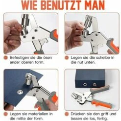 Kit D'Outils à œIllets Pince à Presse à œIllets Kits Manuels De PoinçOn De Maintien Portables Machine à œIllets Portable Avec œIllets 100 PièCe SéRie VJ5JHTTGCI6 -Pro Outils Soldes Magasin 91551654 4