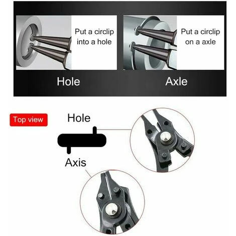 Pince à Circlips Interchangeable 4 En 1, Pince Multifonctionnelle, Outil Pour Retirer Les Anneaux Internes Externes 4 Pince à Circlips Interchangeable 4 En 1, Pince Multifonctionnelle, Outil Pour Retirer Les Anneaux Internes Externes - Image 2