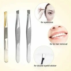 3 Pièces Pince A Epiler,Pincettes En Acier Inoxydable Pour Sourcil,Pince À Épiler Professionnelle En Acier Inoxydable Pour Sourcils,Pour Cils,Sourcils,Poils Incarnés - -Pro Outils Soldes Magasin 91971729 4