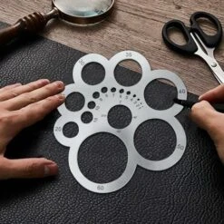 Outils De Découpe De Cercle En Cuir Métal Cuir Cercle Cutter Coin Règle De Travail Modèles De Poinçon En Cuir Pour Bricolage Leathercraft & Leather Projects (A) WHWY -Pro Outils Soldes Magasin 92188501 4