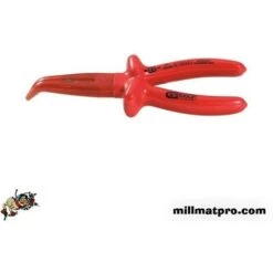 Ks Tools Pince Isolée 1000V à Bec Demi-rond Coudé à 45°, L.185 Mm