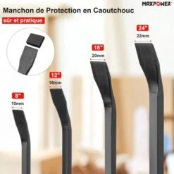 Jeu De Pince Levier,4 Pièces,Outils De Levier De Pneu,Jeu De Pince Levier Plate Coudée à Poignée,Outil De Montage Et Démontage -Pro Outils Soldes Magasin 93883132 3