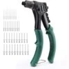 METAKOO Pince à Riveter, Ensemble De Riveteuse Manuelle 4 En 1 à Une Main, Avec Rivets 40 Pièces, MHR01H -Pro Outils Soldes Magasin 93919224 1