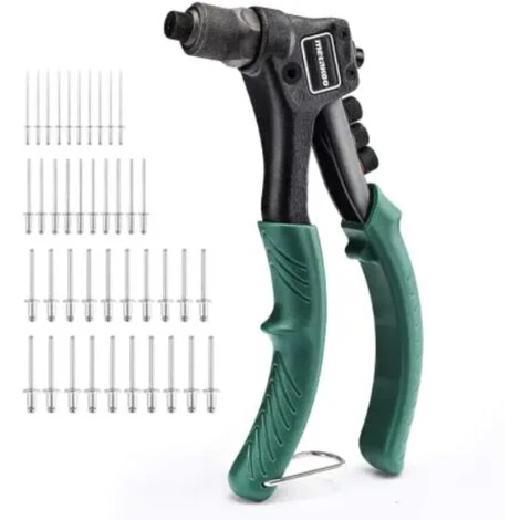 METAKOO Pince à Riveter, Ensemble De Riveteuse Manuelle 4 En 1 à Une Main, Avec Rivets 40 Pièces, MHR01H 3 METAKOO Pince à Riveter, Ensemble De Riveteuse Manuelle 4 En 1 à Une Main, Avec Rivets 40 Pièces, MHR01H