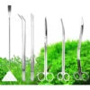 Ciseaux Aquatiques En Acier Inoxydable Outils D'élagage Pinces à épiler Pour Aquascape, Coupe-vagues, Grattoir à Algues Ensemble De Poche De 2 (ciseaux à Courber De 25CM, Niveleur De 32CM, Pince à Cou -Pro Outils Soldes Magasin 95071418 1