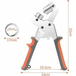 Pinces à Oeillets, Kit Professionnel De Perçage à Oeillets, 100 Pièces (diamètre Intérieur 10 Mm) Pinces De Montage à Oeillets Métalliques Pour Bâche De Rideau En Cuir Tissu PVC Cisea -Pro Outils Soldes Magasin 95134732 2