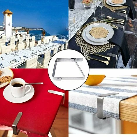 Pinces à Nappe D'extérieur, Pinces à Nappe, 12 Pinces à Nappe En Acier Inoxydable, Pinces à Nappe Antidérapantes Nappe Fixe Pour Table D'épaisseur 10-30mm 4 Pinces à Nappe D'extérieur, Pinces à Nappe, 12 Pinces à Nappe En Acier Inoxydable, Pinces à Nappe Antidérapantes Nappe Fixe Pour Table D'épaisseur 10-30mm - Image 2