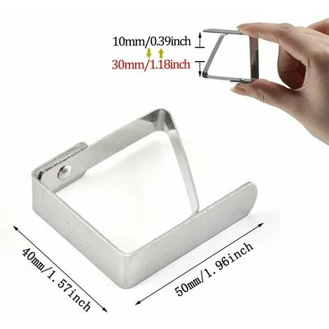 Pinces à Nappe D'extérieur, Pinces à Nappe, 12 Pinces à Nappe En Acier Inoxydable, Pinces à Nappe Antidérapantes Nappe Fixe Pour Table D'épaisseur 10-30mm 6 Pinces à Nappe D'extérieur, Pinces à Nappe, 12 Pinces à Nappe En Acier Inoxydable, Pinces à Nappe Antidérapantes Nappe Fixe Pour Table D'épaisseur 10-30mm - Image 4