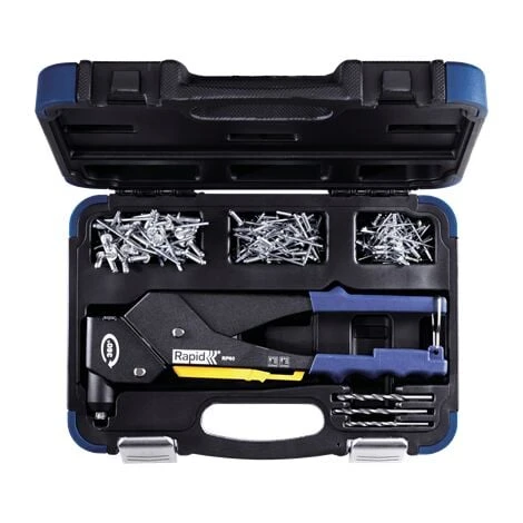 RAPID - RP60 MULTI - Pince Rivets Tête Pivotante - Coffret + 3x50 Rivets + 3 Forets 4 RAPID - RP60 MULTI - Pince Rivets Tête Pivotante - Coffret + 3x50 Rivets + 3 Forets - Image 2