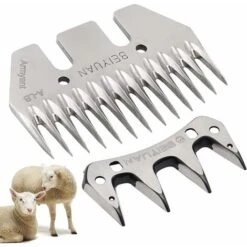 13T Lame De Cisaillement Droite Et Peigne De Rechange Pour Tondeuse à Chèvre électrique En Laine - Ciseaux à Laine - Ciseaux à Poils D'animaux (13 Dents Droites) - MODOU