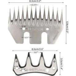 13T Lame De Cisaillement Droite Et Peigne De Rechange Pour Tondeuse à Chèvre électrique En Laine - Ciseaux à Laine - Ciseaux à Poils D'animaux (13 Dents Droites) - MODOU -Pro Outils Soldes Magasin 95442685 3