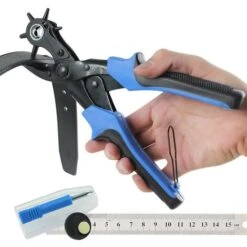 Perforatrice Cuir,Poinçon À Ceinture Professional,avec 2 Plaques De Perforation Supplémentaires Et 1 Règle Comprimé Pince Parfait Pour Ceintures, Travaux Manuels Etc (bleu) 9 Perforatrice Cuir,Poinçon À Ceinture Professional,avec 2 Plaques De Perforation Supplémentaires Et 1 Règle Comprimé Pince Parfait Pour Ceintures, Travaux Manuels Etc (bleu) -Pro Outils Soldes Magasin 95476451 3