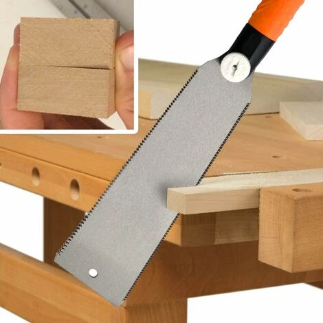 Scie à Main Japonaise à Double Tranchant - Tronçonneuse Interchangeable Avec Lame Flexible Pour Le Travail Du Bois, Orange 7 Scie à Main Japonaise à Double Tranchant - Tronçonneuse Interchangeable Avec Lame Flexible Pour Le Travail Du Bois, Orange - Image 5