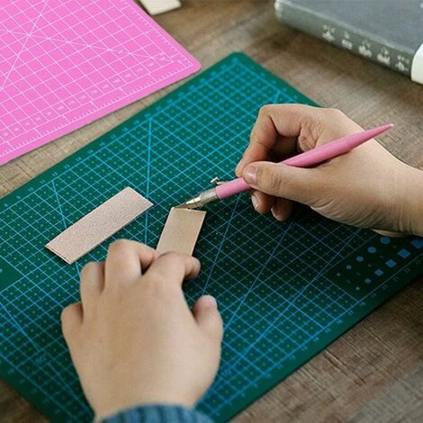 Tapis De Découpe A4 (22 X 30 Cm, Tapis De Découpe Auto-cicatrisant, Utilisable Des Deux Côtés, Avec Grille) (vert Matcha)Une Pièce 7 Tapis De Découpe A4 (22 X 30 Cm, Tapis De Découpe Auto-cicatrisant, Utilisable Des Deux Côtés, Avec Grille) (vert Matcha)Une Pièce - Image 5