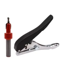 2 PièCes Outil De Travail Du Bois Pince Carte Trou PoinçOn Ensemble Papier Vis Couverture Avec Fraise Foret 2,8 Mm Position RéGlable