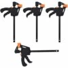 4 Pcs Serre-Joint,4 In Pince à Barre à Cliquet, Main Rapide à Cliquet à Libération,Serre-Joint Robuste En Alliage Pour Des Applications De Serrage Rapides Et Faciles Menuiserie DIY Kit D'outil à Main -Pro Outils Soldes Magasin 96184081 1
