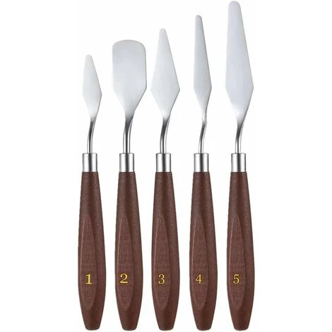 Couteaux à Palette,5 Pièces Peinture Grattoirgrattoir Palette Couteaux Set En Acier Inoxydable Pour Peinture à L'huile D'artiste Peinture Acrylique 3 Couteaux à Palette,5 Pièces Peinture Grattoirgrattoir Palette Couteaux Set En Acier Inoxydable Pour Peinture à L'huile D'artiste Peinture Acrylique