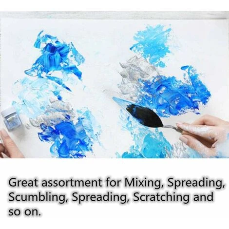 Couteaux à Palette,5 Pièces Peinture Grattoirgrattoir Palette Couteaux Set En Acier Inoxydable Pour Peinture à L'huile D'artiste Peinture Acrylique 6 Couteaux à Palette,5 Pièces Peinture Grattoirgrattoir Palette Couteaux Set En Acier Inoxydable Pour Peinture à L'huile D'artiste Peinture Acrylique - Image 4