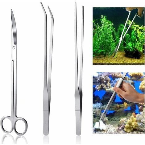 Aquarium Kit Outil Accessoires Inox Aquarium Réservoir Eau Plante Pinces Ciseaux Outils Set Poisson Starter Kits 3 Aquarium Kit Outil Accessoires Inox Aquarium Réservoir Eau Plante Pinces Ciseaux Outils Set Poisson Starter Kits