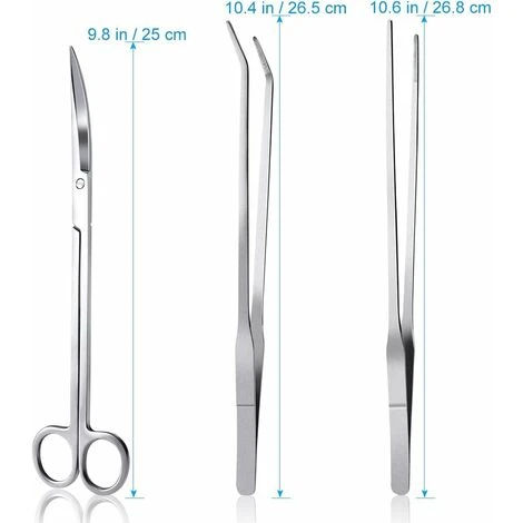 Aquarium Kit Outil Accessoires Inox Aquarium Réservoir Eau Plante Pinces Ciseaux Outils Set Poisson Starter Kits 6 Aquarium Kit Outil Accessoires Inox Aquarium Réservoir Eau Plante Pinces Ciseaux Outils Set Poisson Starter Kits - Image 4