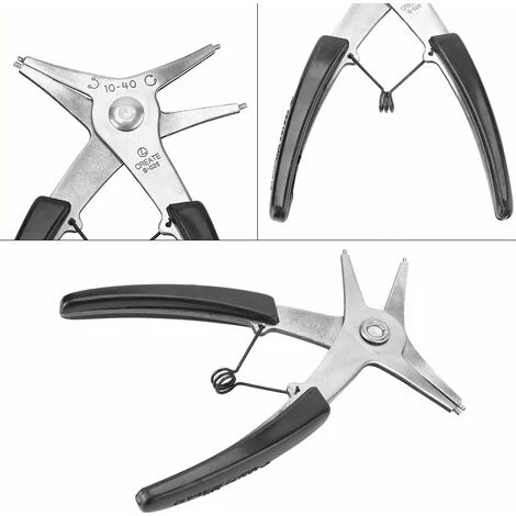Pince Circlips 1pc Pince Pour Circlip Intérieur Et Circlip Extérieur En Acier Poignée Noir 5 Pince Circlips 1pc Pince Pour Circlip Intérieur Et Circlip Extérieur En Acier Poignée Noir - Image 3