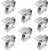 Kit De 8pcs Pince &agrave Nappe Exterieur INOX Fixation Antid&eacuterapant &agrave Nappe De Table Epaisse &agrave Maison Motif Couverts Accessoire Pour Cuisine Bureau Restaurant Pique-Nique Mariage