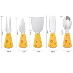 Ensemble De 5 Couteaux à Fromage, Mini Couteau à Fromage En Acier Inoxydable, Ensemble D'outils à Fromage -Pro Outils Soldes Magasin 97016085 5