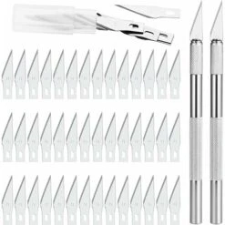 Precision Cutter 2 Scalpel Avec 42 Lames, Cutter De Précision Couteau Pour Découpe De Travail D'art Bricolage, Spéléologie, Sculpture, Diy Sculpture Couteaux De Loisirs